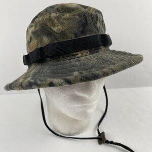 Cabela's Camo Boonie/Bucket Hat Adult S Fleece Hunting Adjustable Strap Vented